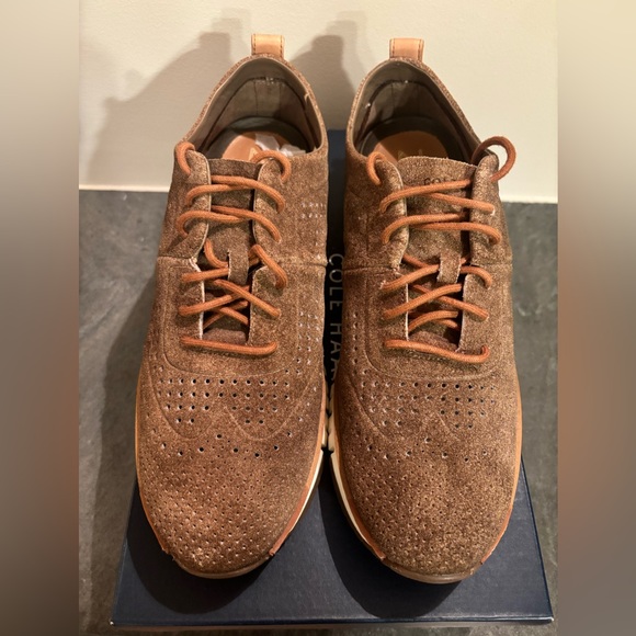 Cole Haan Men’s Zerogrand Perforated Sneaker - stone suede. Worn once! - Picture 4 of 7